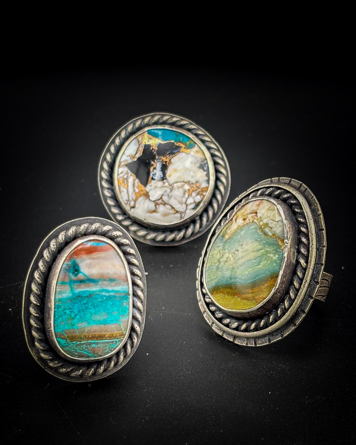 Framed Gary Green Ring - Size 8.5