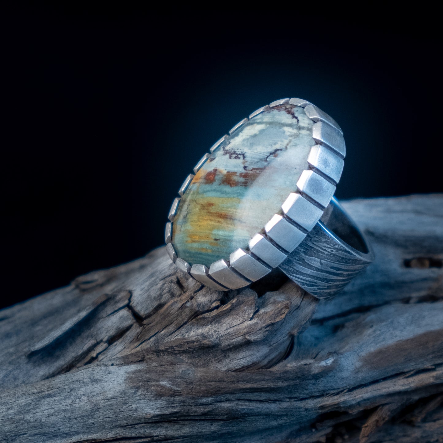 Blue Sky, Gary Green Ring - Size 10