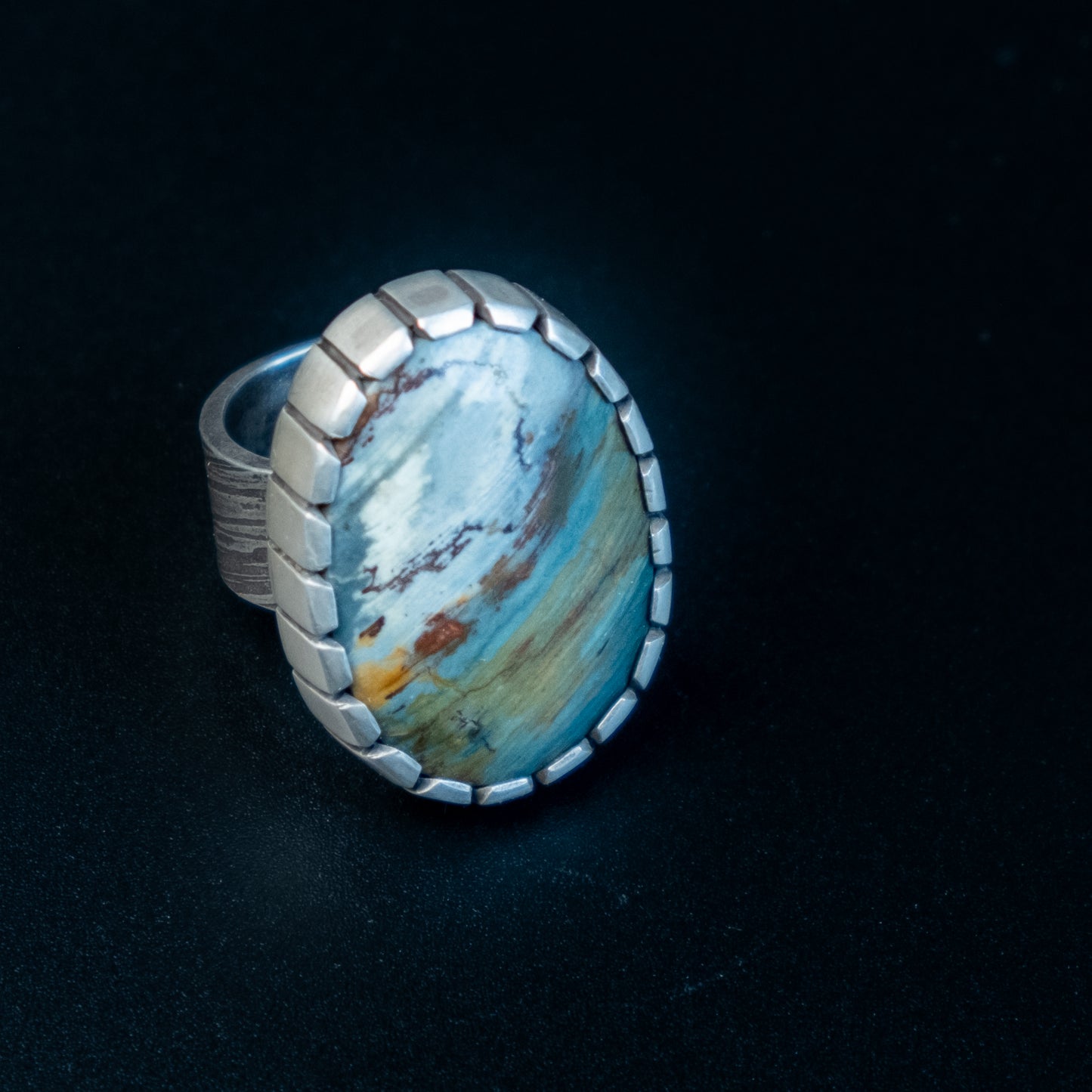 Blue Sky, Gary Green Ring - Size 10
