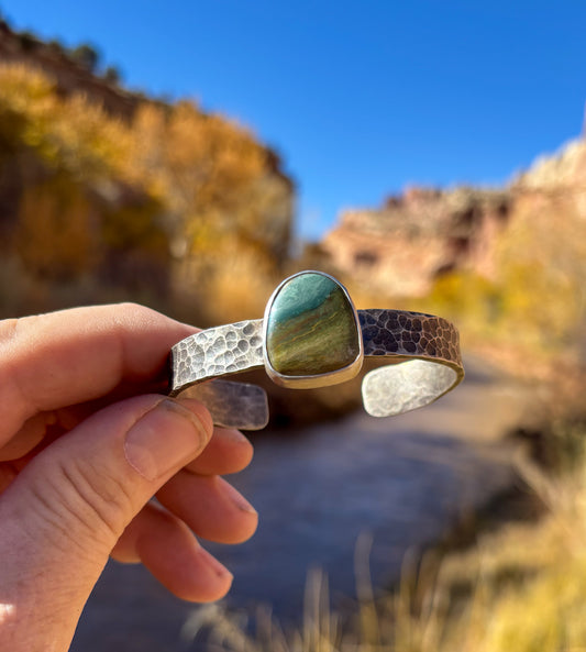 Gary Green Jasper Hammered Cuff