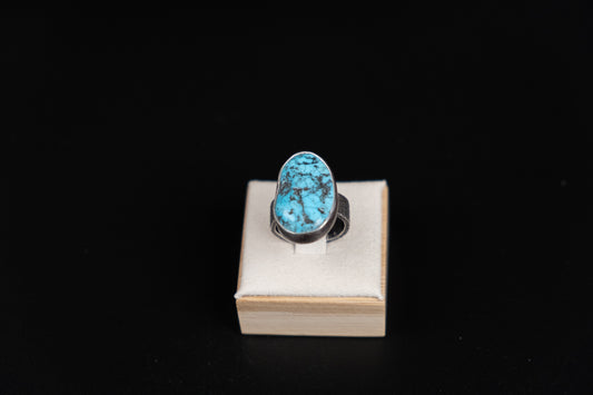 Turquoise Nugget Ring - Size 6.75