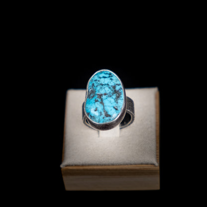 Turquoise Nugget Ring - Size 6.75