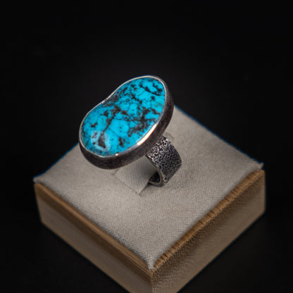 Turquoise Nugget Ring - Size 6.75