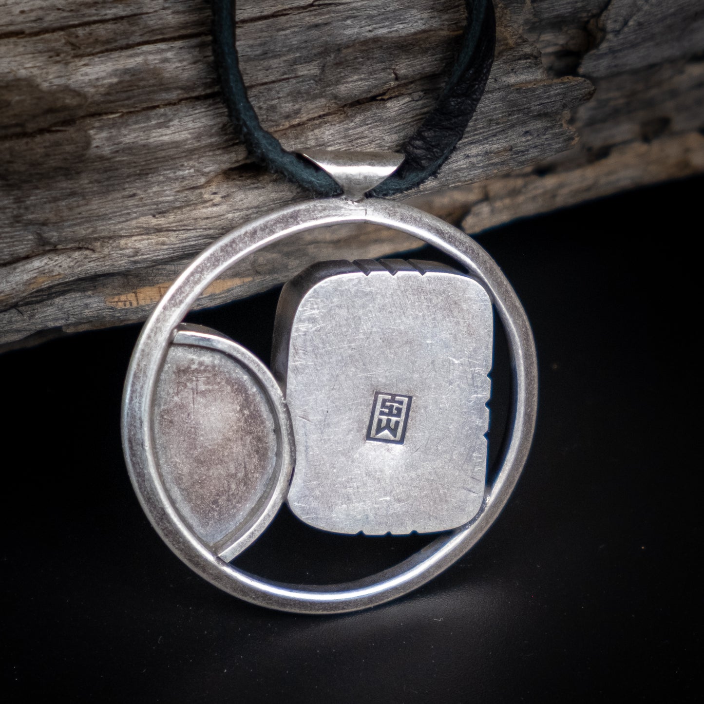 Horizon Pendant - Gary Green Jasper & Red Coral