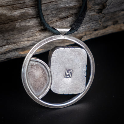 Horizon Pendant - Gary Green Jasper & Red Coral