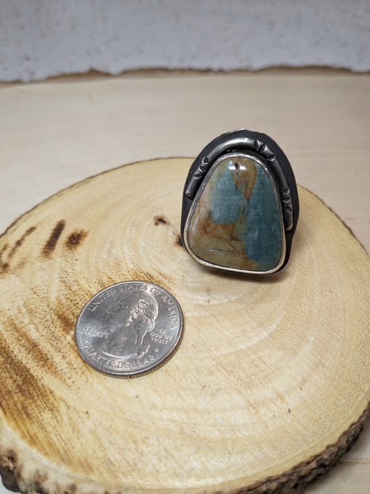 Sunset Arch: Gary Green Jasper Ring