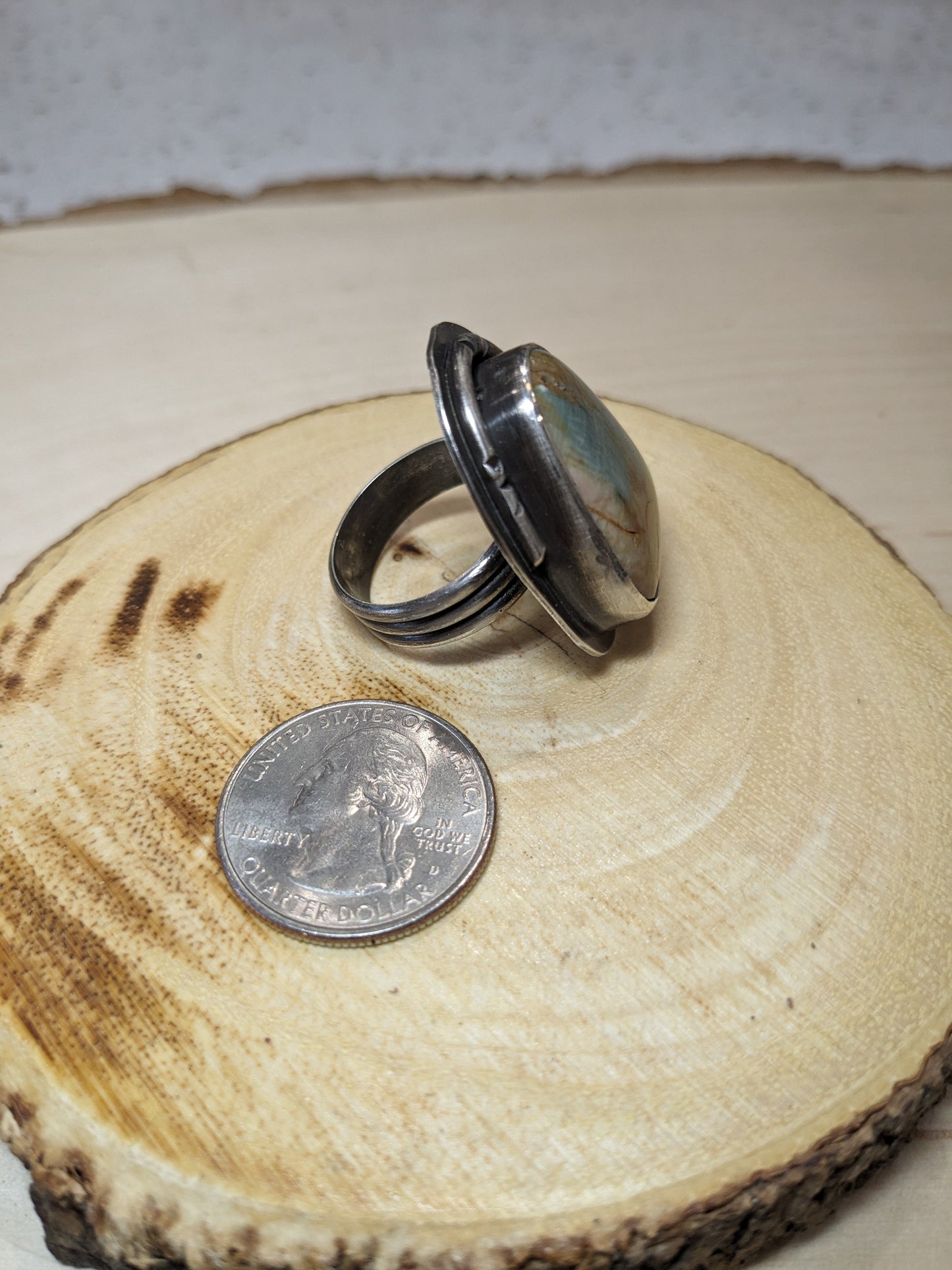 Sunset Arch: Gary Green Jasper Ring